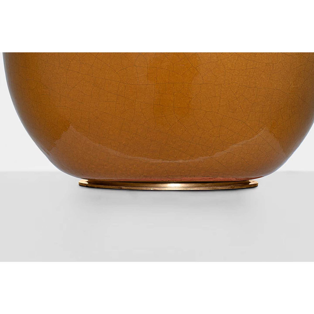 Thomas O'Brien Sao Paulo 29" Table Lamp in Crackled Sienna with Linen Shade W17.5" x H29.25"