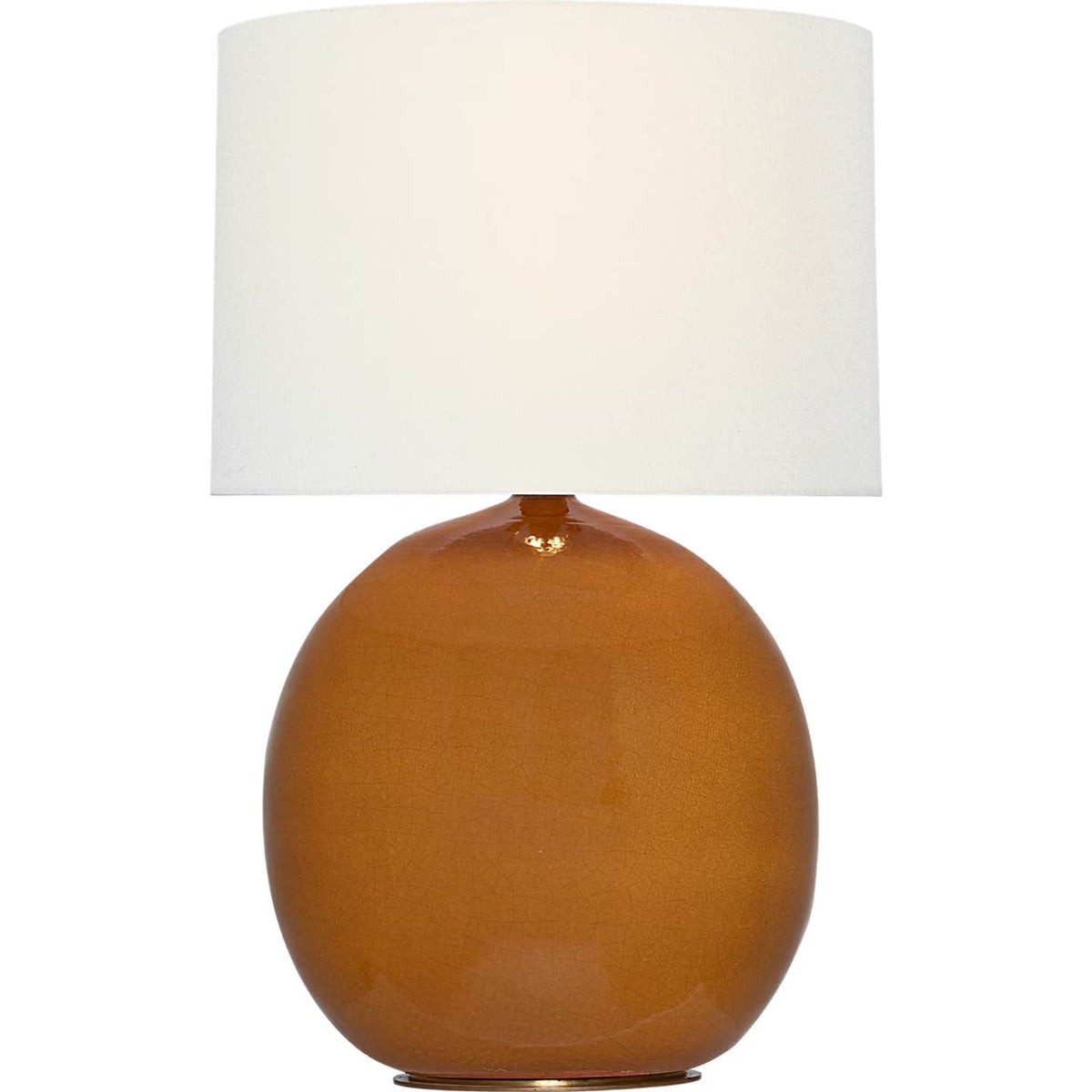 Thomas O'Brien Sao Paulo 29" Table Lamp in Crackled Sienna with Linen Shade W17.5" x H29.25"
