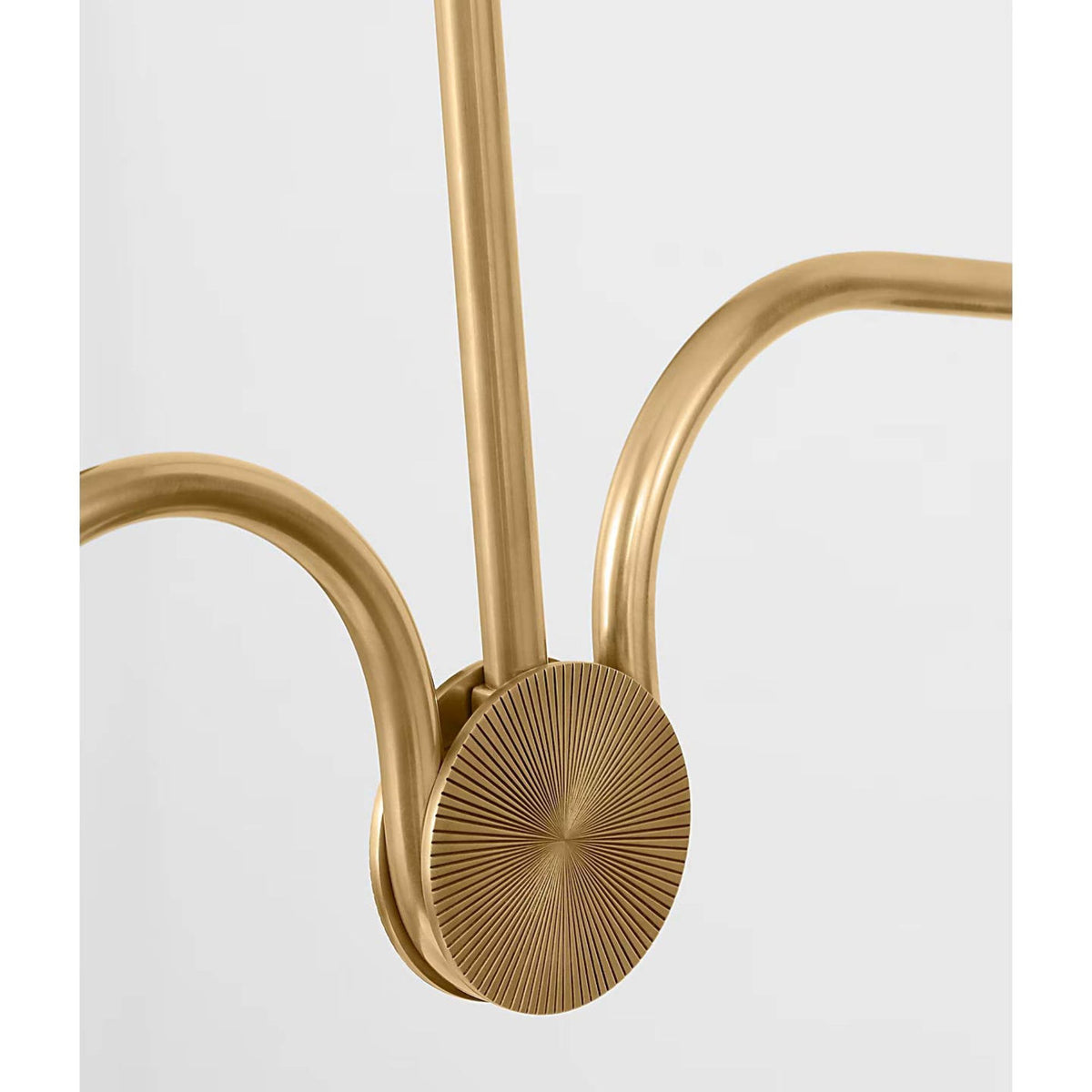 Thomas O'Brien Canto 68" Linear Chandelier in Hand-Rubbed Antique Brass with Linen Shades W17" x 68"