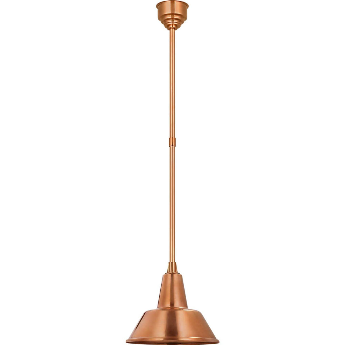 Thomas O'Brien Academy Pendant in Soft Copper with 12.5" Bowers Shade W12.5"