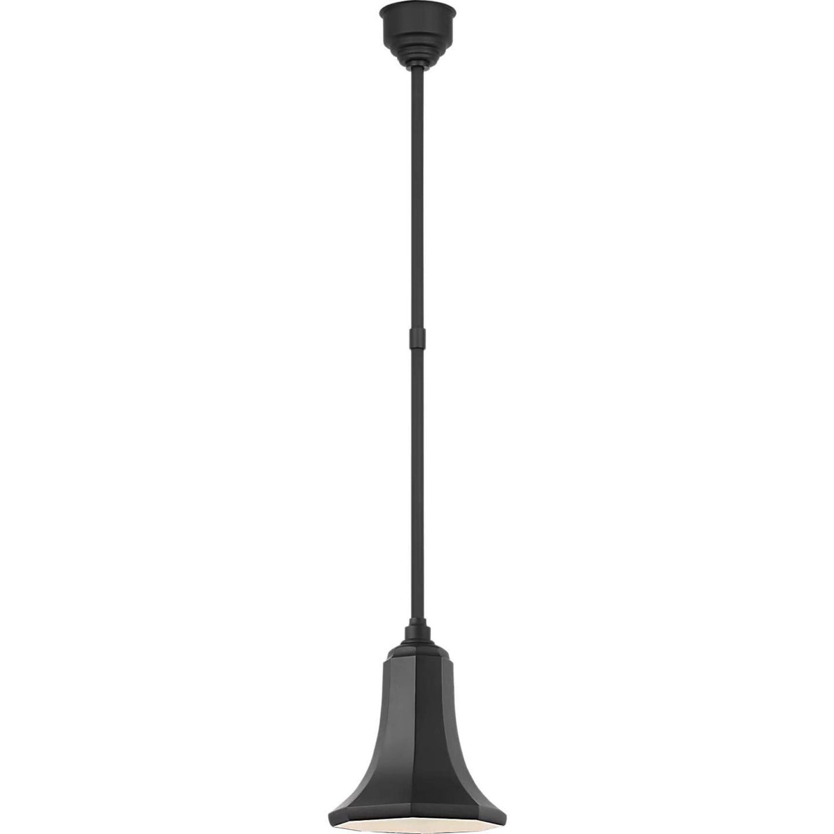 Thomas O'Brien Academy Pendant in Matte Black with 9.25" Savannah Shade W9.25"