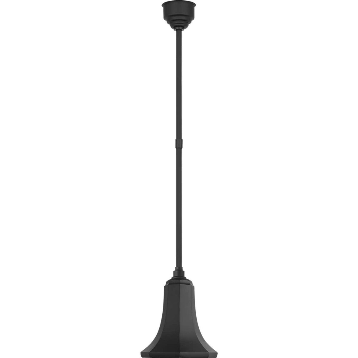 Thomas O'Brien Academy Pendant in Matte Black with 9.25" Savannah Shade W9.25"