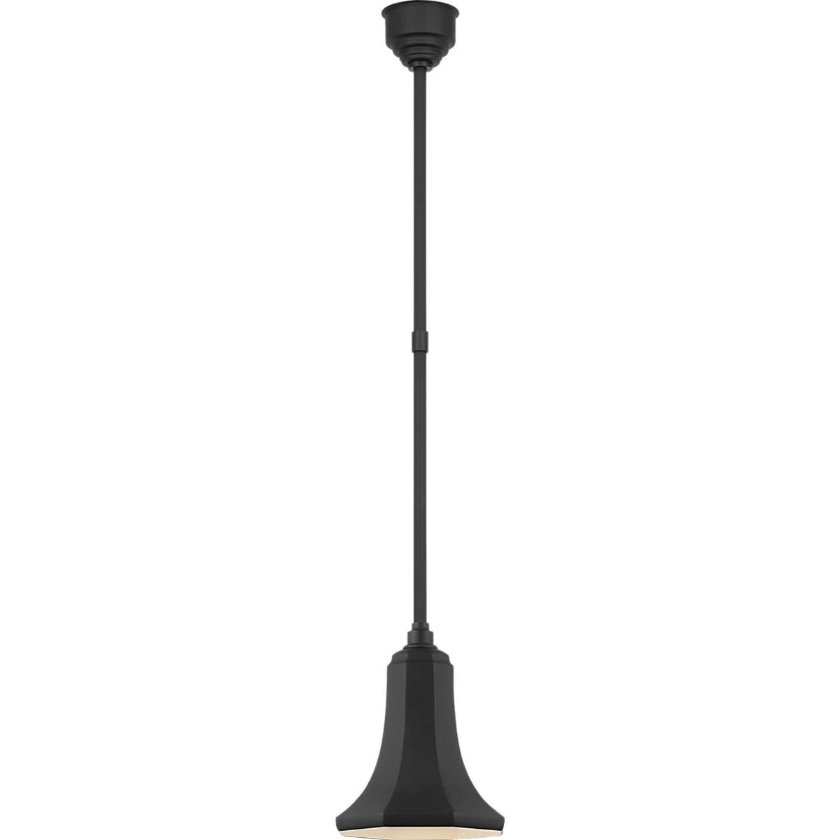 Thomas O'Brien Academy Pendant in Matte Black with 9.25" Savannah Shade W9.25"