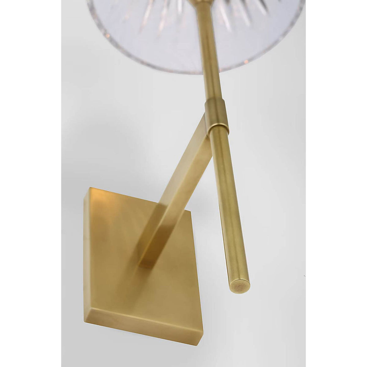 Waterford Blaze 14" Sconce in Natural Brass with Clear Crystal W5.75" x H13.75" x E7.75"