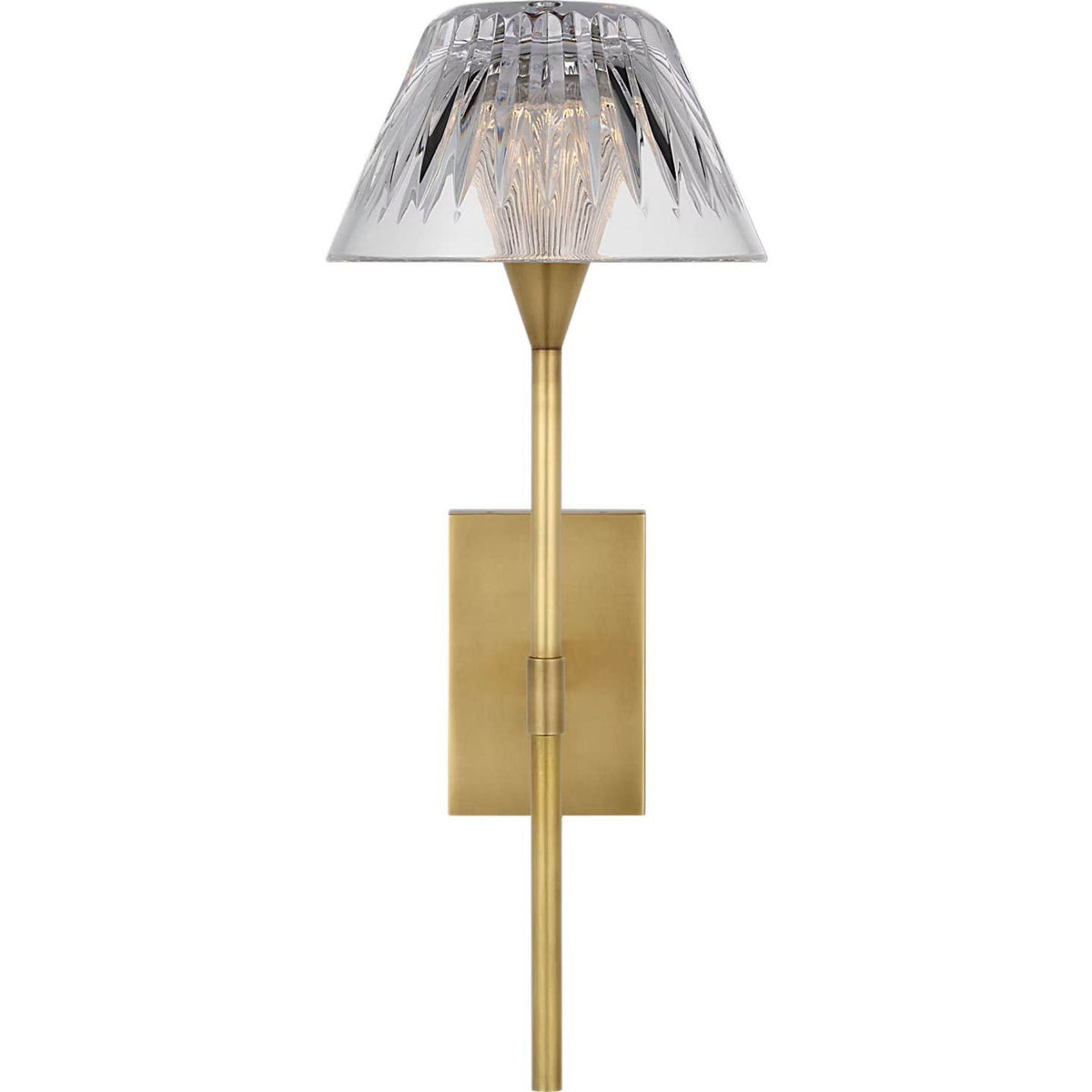 Waterford Blaze 14" Sconce in Natural Brass with Clear Crystal W5.75" x H13.75" x E7.75"