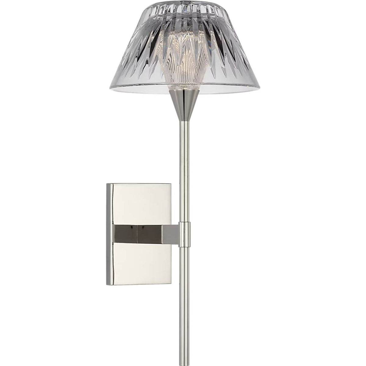 Waterford Blaze 14" Sconce in Polished Nickel with Clear Crystal W5.75" x H13.75" x E7.75"