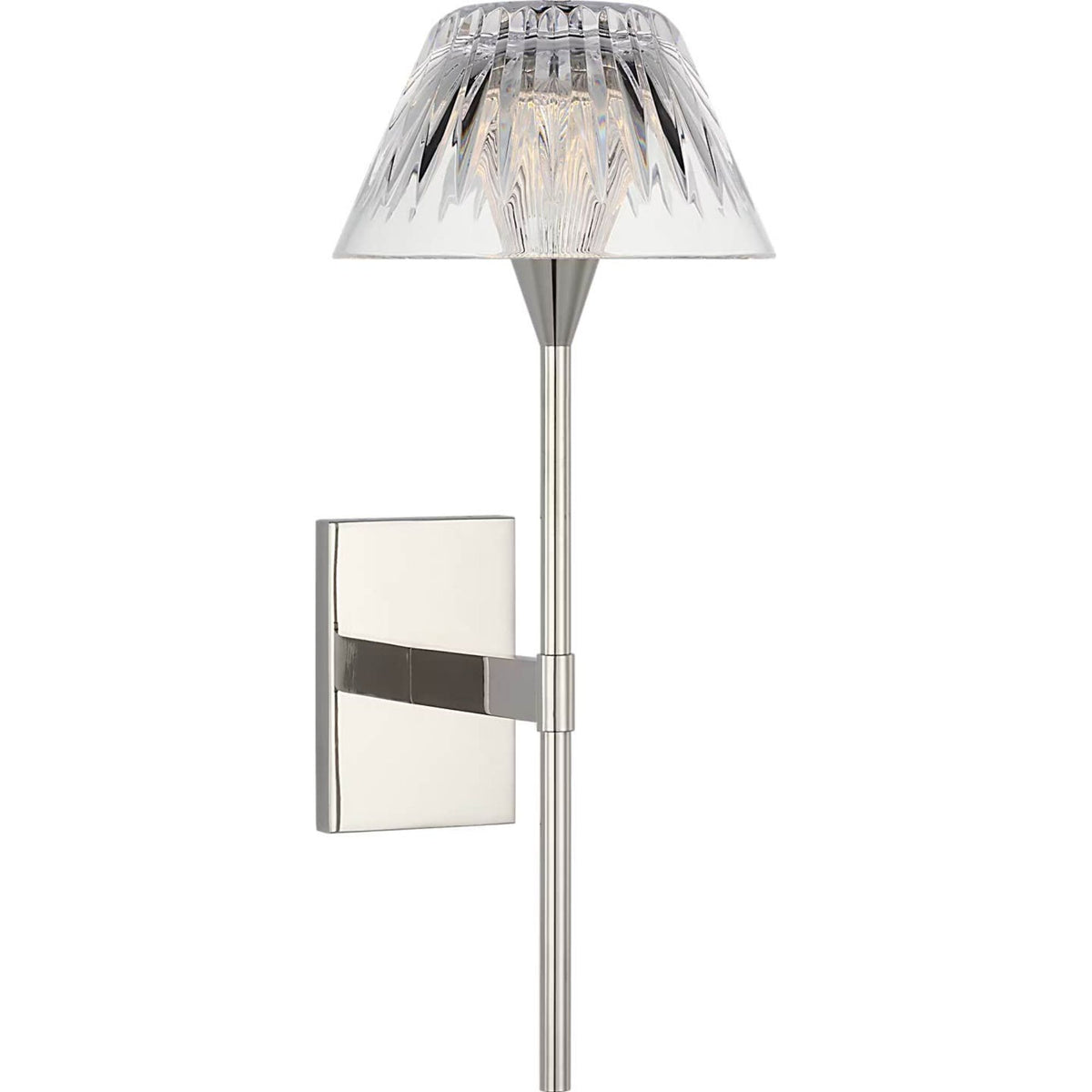 Waterford Blaze 14" Sconce in Polished Nickel with Clear Crystal W5.75" x H13.75" x E7.75"