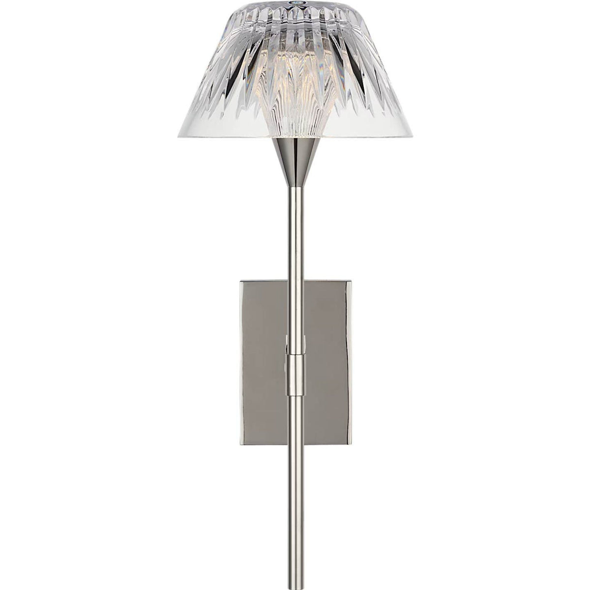 Waterford Blaze 14" Sconce in Polished Nickel with Clear Crystal W5.75" x H13.75" x E7.75"