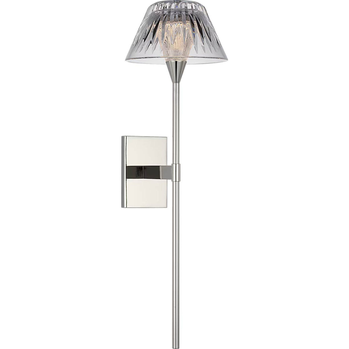 Waterford Blaze 19" Tail Sconce in Polished Nickel with Clear Crystal W5.75" x H19" x E7.75"