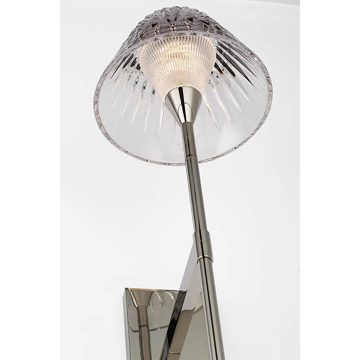 Waterford Blaze 19" Tail Sconce in Polished Nickel with Clear Crystal W5.75" x H19" x E7.75"