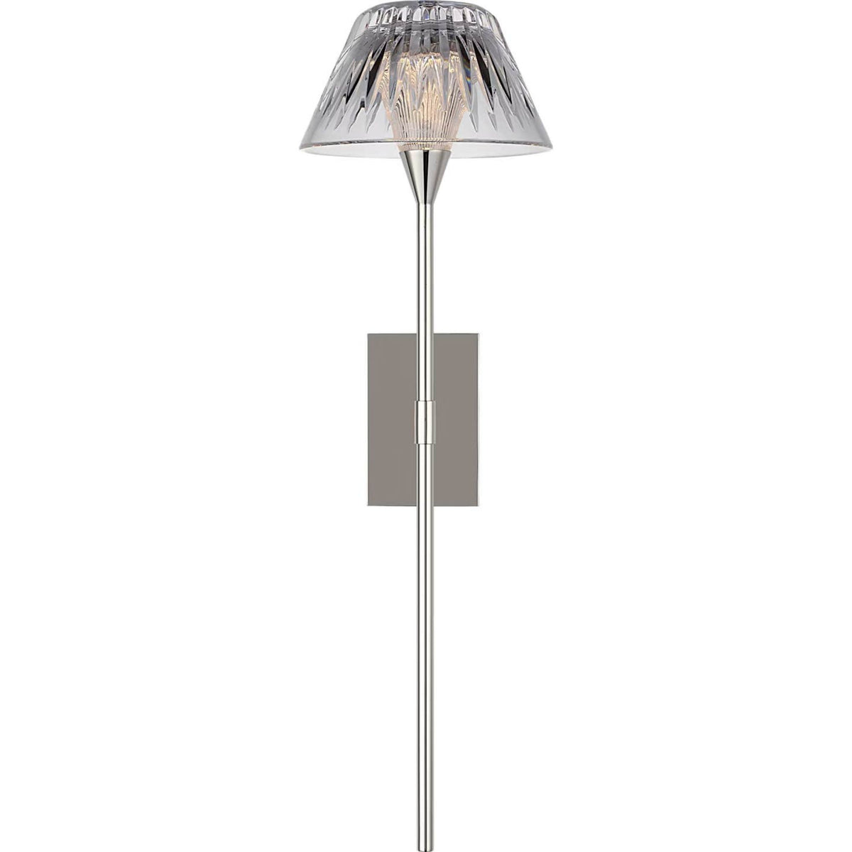 Waterford Blaze 19" Tail Sconce in Polished Nickel with Clear Crystal W5.75" x H19" x E7.75"