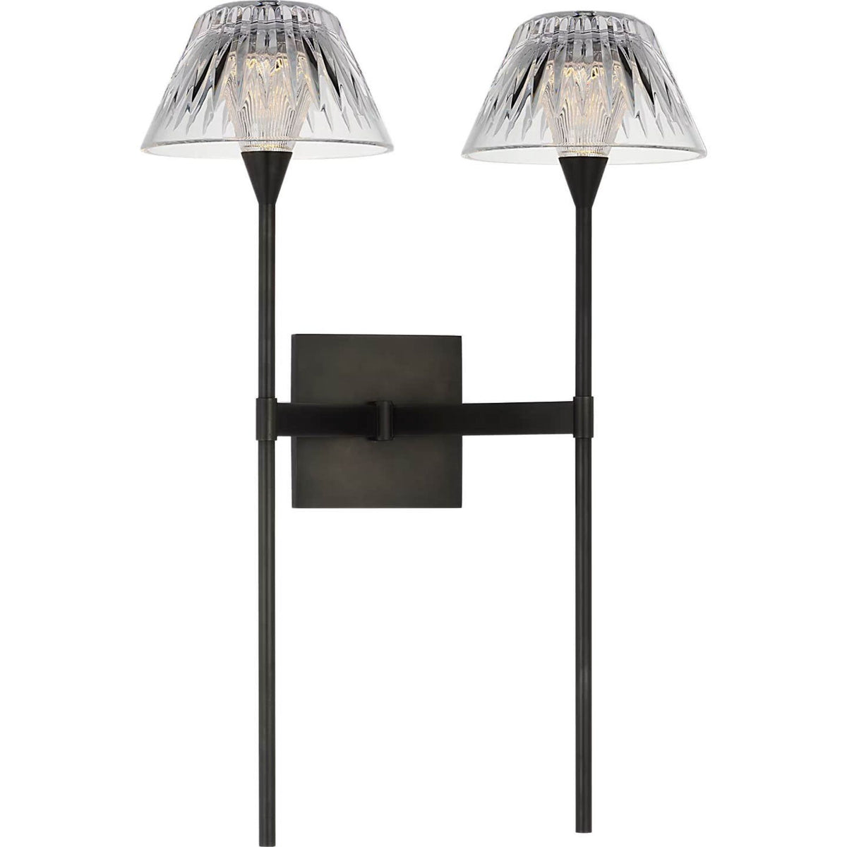 Waterford Blaze 19" 2 Light Tail Sconce in Bronze with Clear Crystal W13.5" x H19" x E7.75"