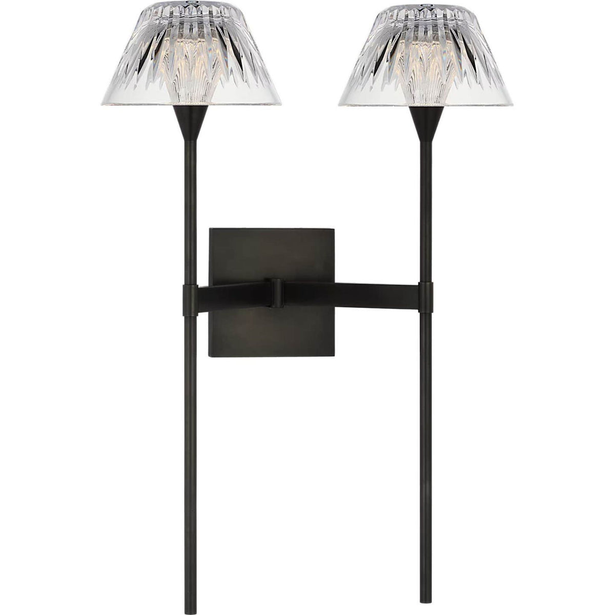 Waterford Blaze 19" 2 Light Tail Sconce in Bronze with Clear Crystal W13.5" x H19" x E7.75"
