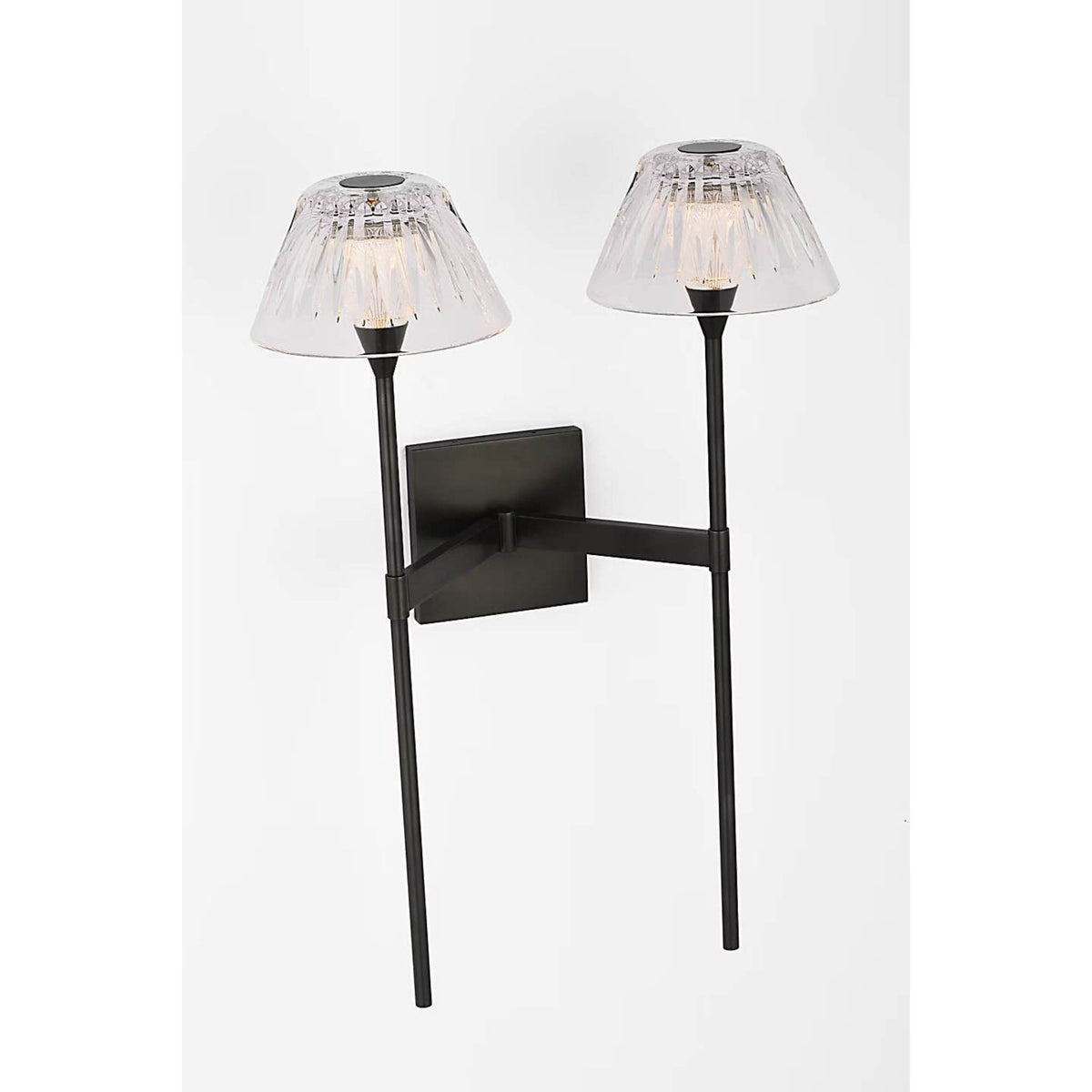 Waterford Blaze 19" 2 Light Tail Sconce in Bronze with Clear Crystal W13.5" x H19" x E7.75"