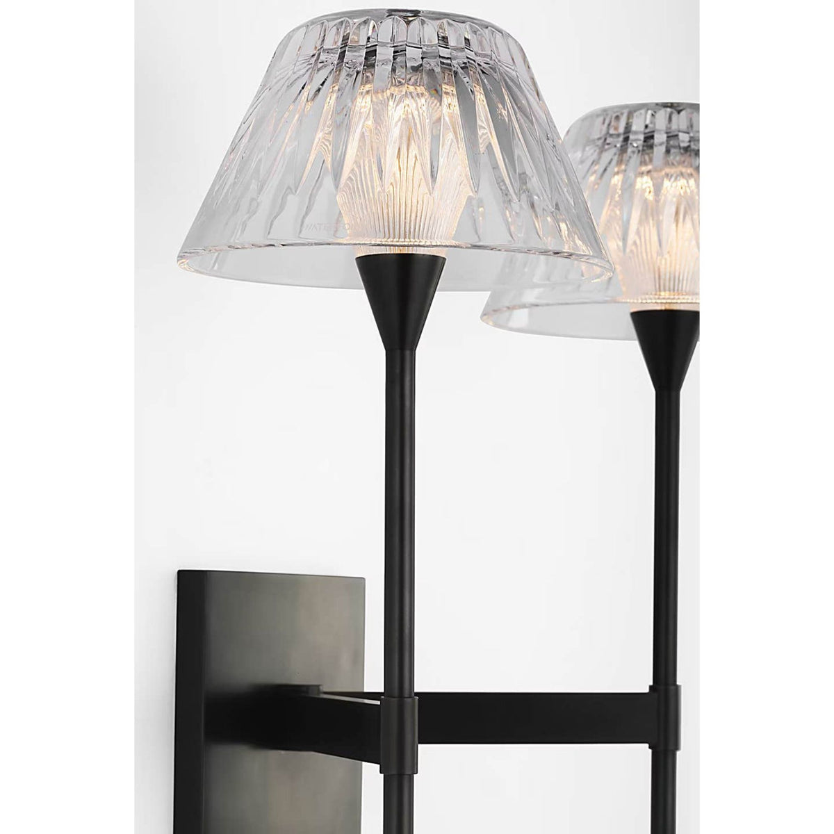 Waterford Blaze 19" 2 Light Tail Sconce in Bronze with Clear Crystal W13.5" x H19" x E7.75"