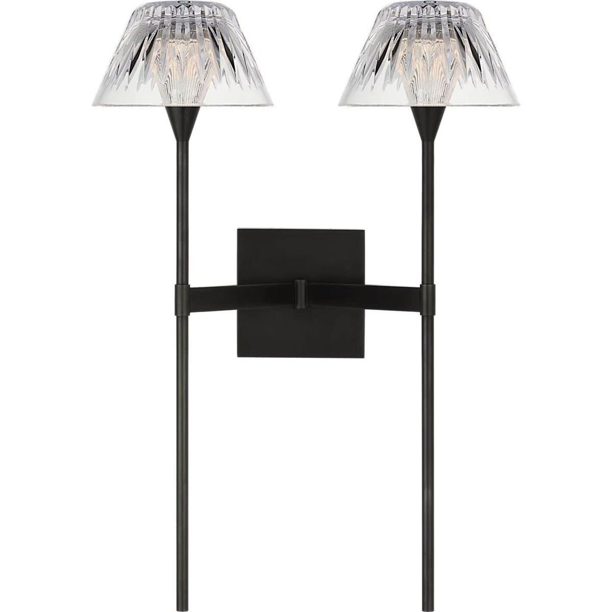 Waterford Blaze 19" 2 Light Tail Sconce in Bronze with Clear Crystal W13.5" x H19" x E7.75"