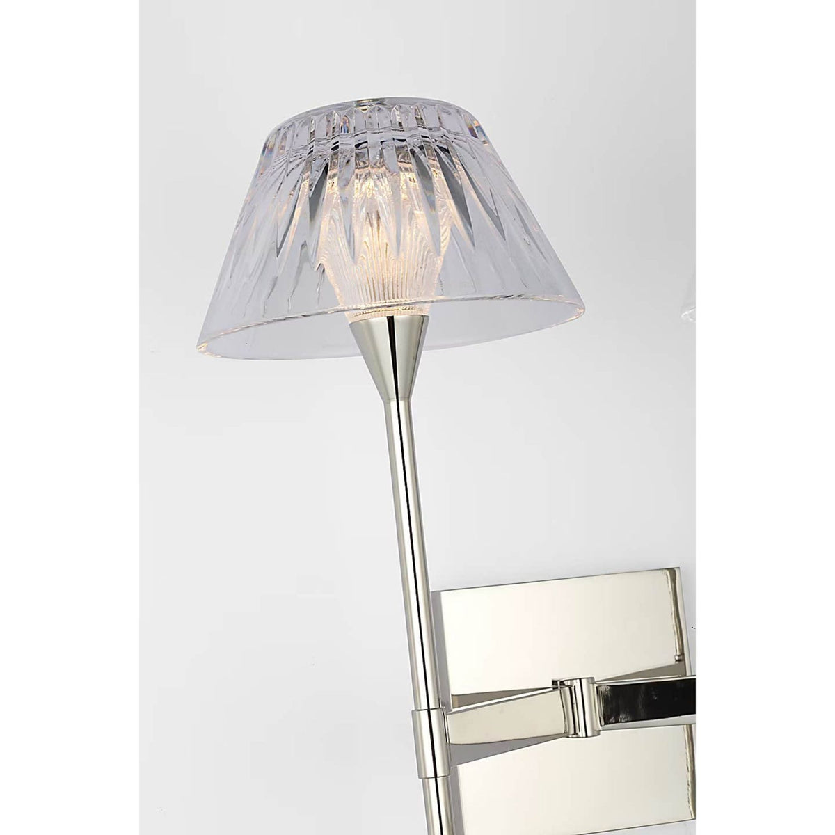 Waterford Blaze 19" 2 Light Tail Sconce in Polished Nickel with Clear Crystal W13.5" x H19" x E7.75"
