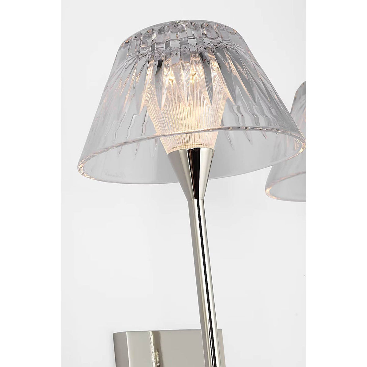 Waterford Blaze 19" 2 Light Tail Sconce in Polished Nickel with Clear Crystal W13.5" x H19" x E7.75"