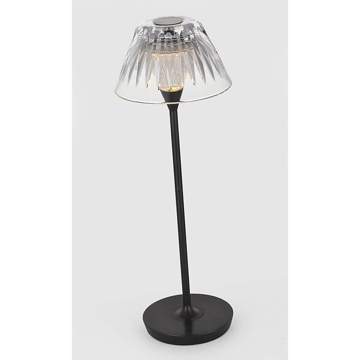 Waterford Blaze 16" Rechargeable Table Lamp in Bronze with Clear Crystal W5.75" x H16.25"
