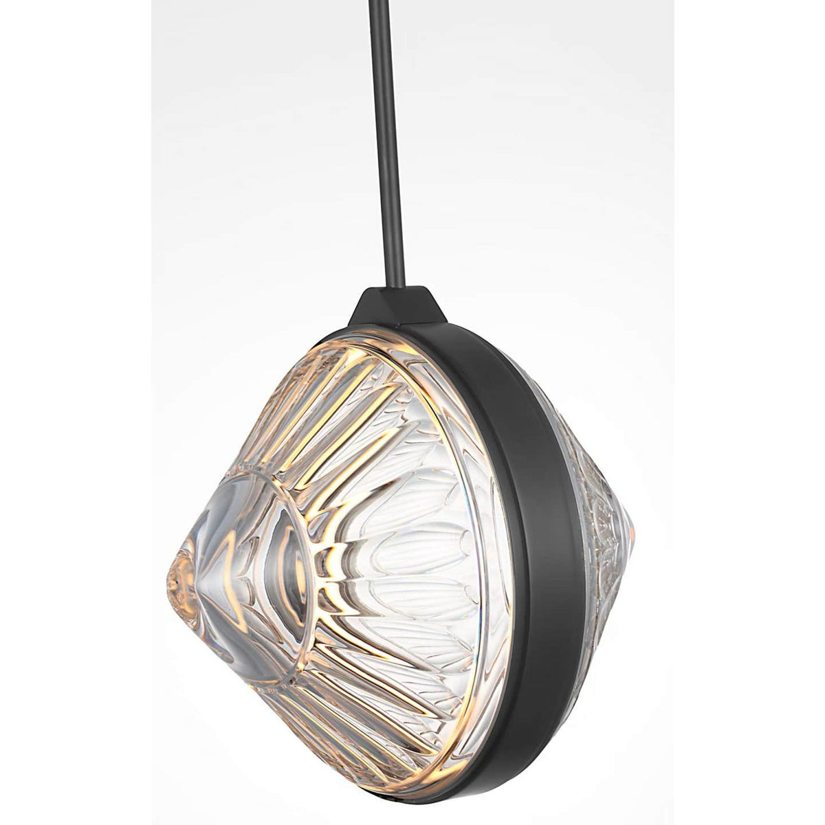 Waterford Copper Coast 15" Pendant in Bronze with Olive Cut Clear Crystal W15"