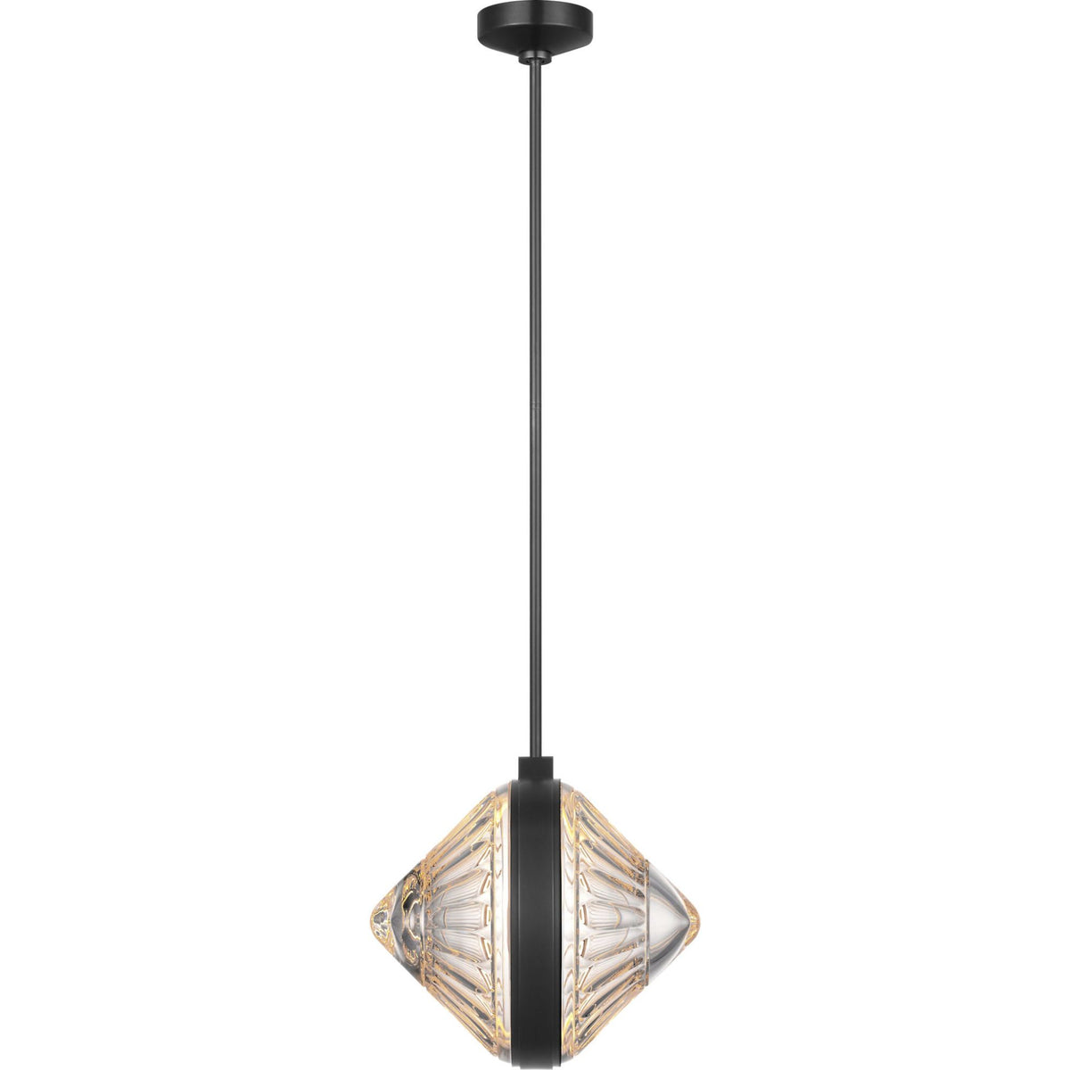 Waterford Copper Coast 15" Pendant in Bronze with Olive Cut Clear Crystal W15"