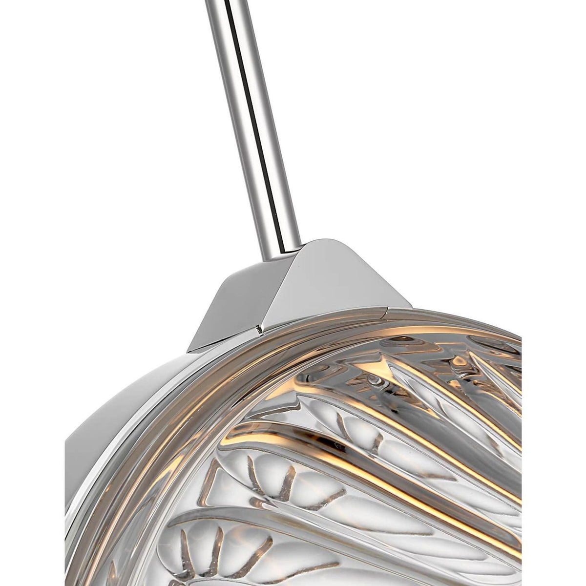 Waterford Copper Coast 15" Pendant in Polished Nickel with Olive Cut Clear Crystal W15"