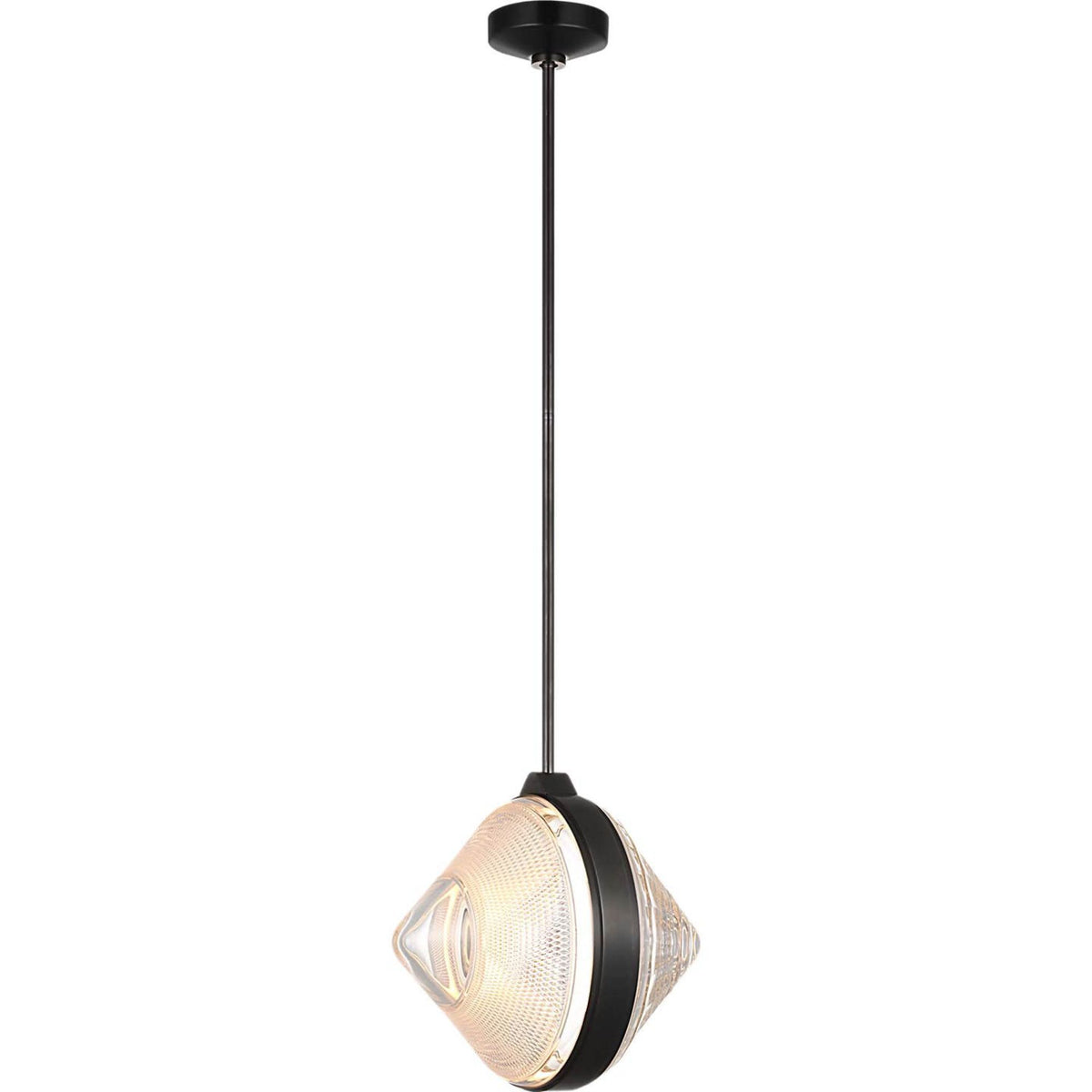 Waterford Copper Coast 15" Pendant in Bronze with Karo and Olive Cut Clear Crystal W15"