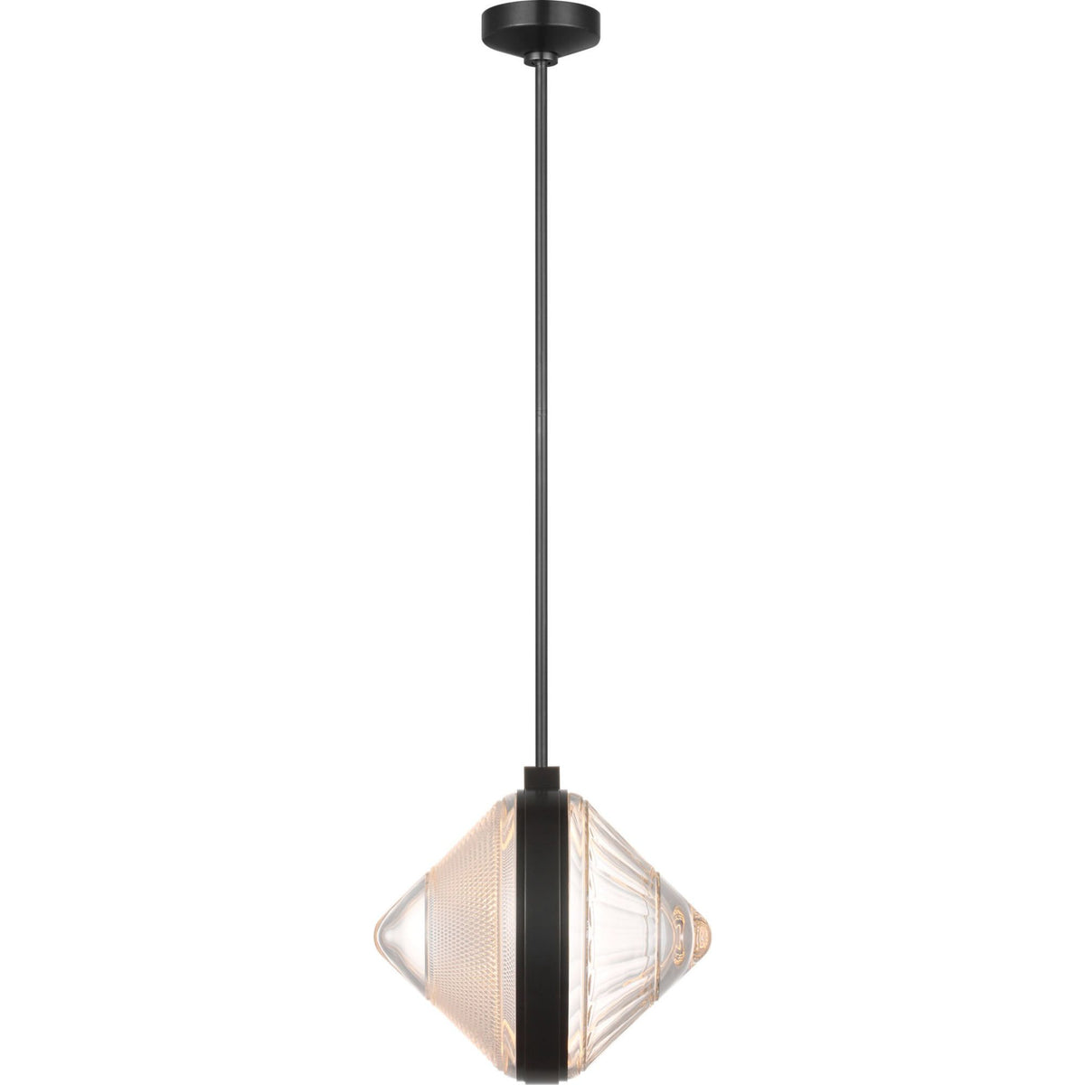 Waterford Copper Coast 15" Pendant in Bronze with Karo and Olive Cut Clear Crystal W15"