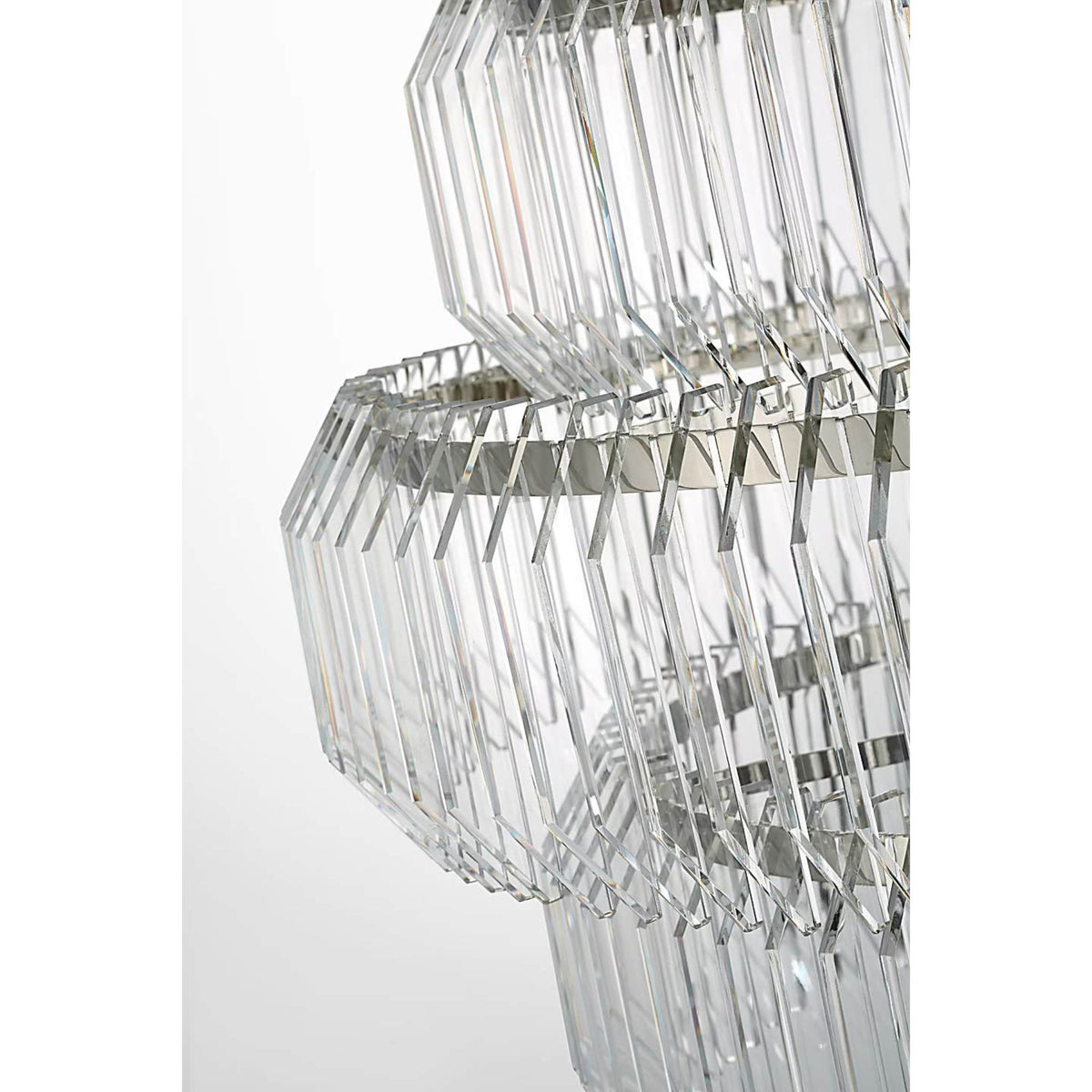 Waterford Killarney 32" Layered Chandelier in Polished Nickel with Clear Crystal W32"