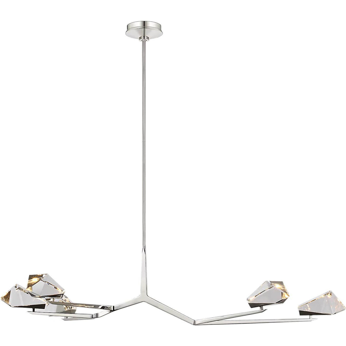 Waterford Carraig 52" 5 Light Chandelier in Polished Nickel with Clear Crystal W51.75"