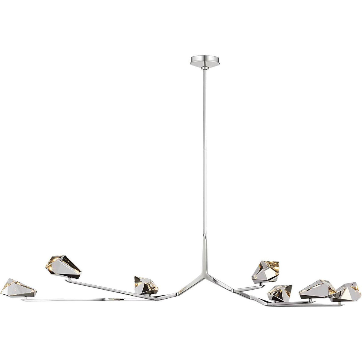 Waterford Carraig 63" 7 Light Chandelier in Polished Nickel with Clear Crystal W63.25"
