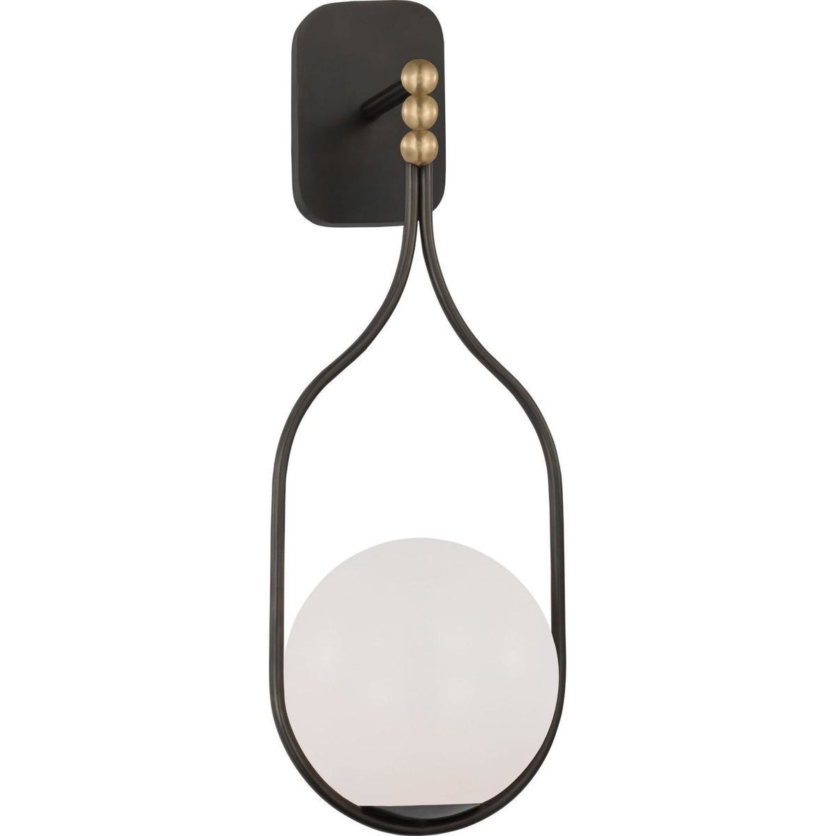 Windsor Smith Jodo 19" Single Sconce in Bronze and Brass with White Glass W6.75" x H18.75" x E6.5"