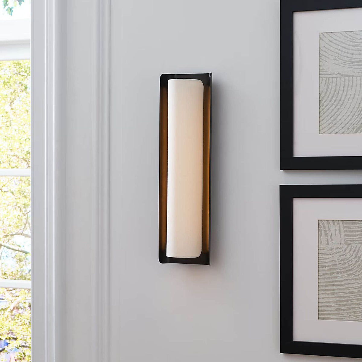 Windsor Smith Penumbra 21" Sconce in Bronze and Linen W6" x H21" x E4.5"