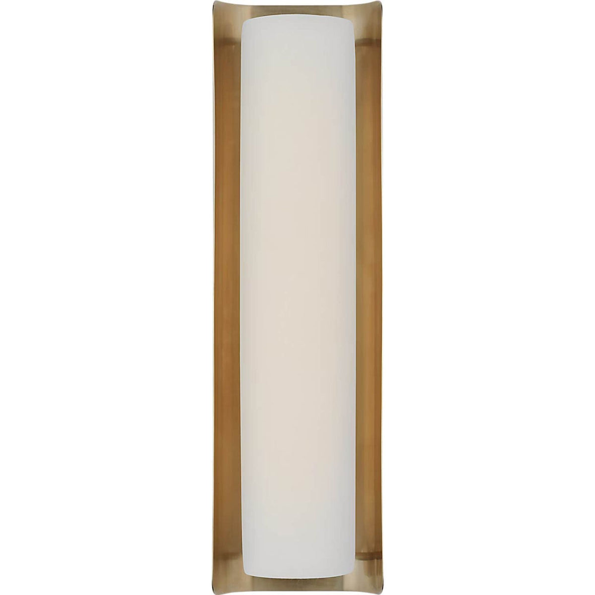 Windsor Smith Penumbra 21" Sconce in Hand-Rubbed Antique Brass and Linen W6" x H21" x E4.5"