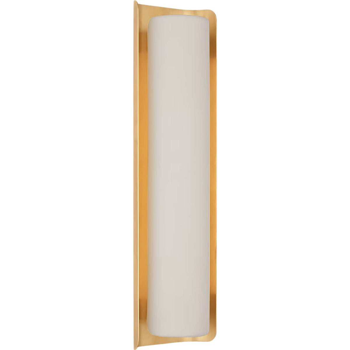 Windsor Smith Penumbra 21" Sconce in Hand-Rubbed Antique Brass and White W6" x H21" x E4.5"