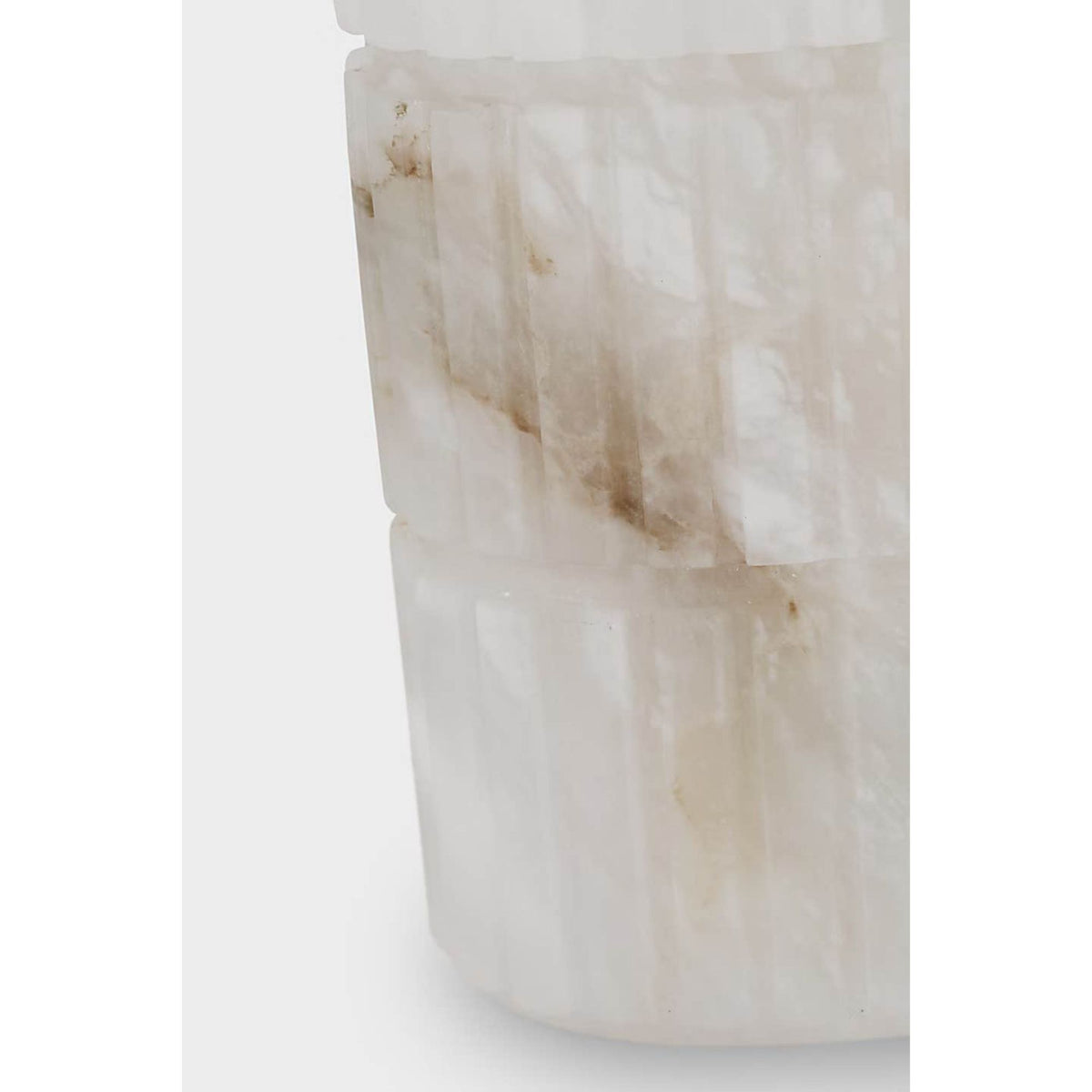 Windsor Smith Kapittel Large Table Lamp in Alabaster with Linen Shade W18" x H30"