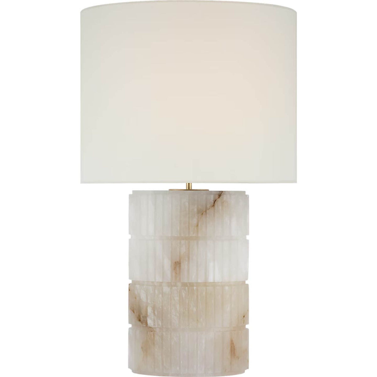 Windsor Smith Kapittel Large Table Lamp in Alabaster with Linen Shade W18" x H30"