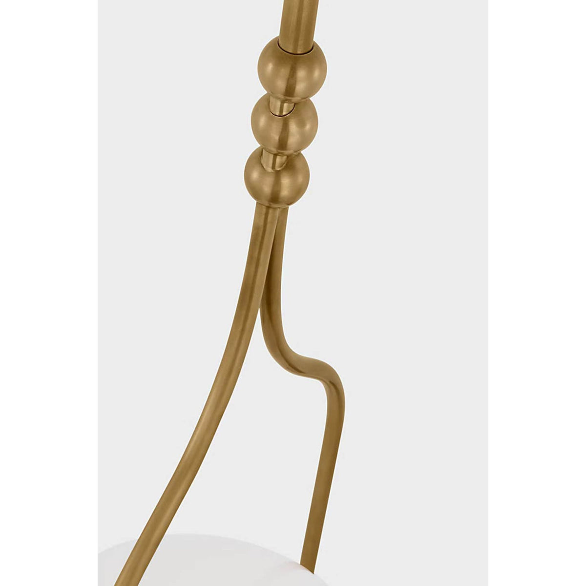 Windsor Smith Jodo 9" Pendant in Hand-Rubbed Antique Brass with White Glass W8.75"