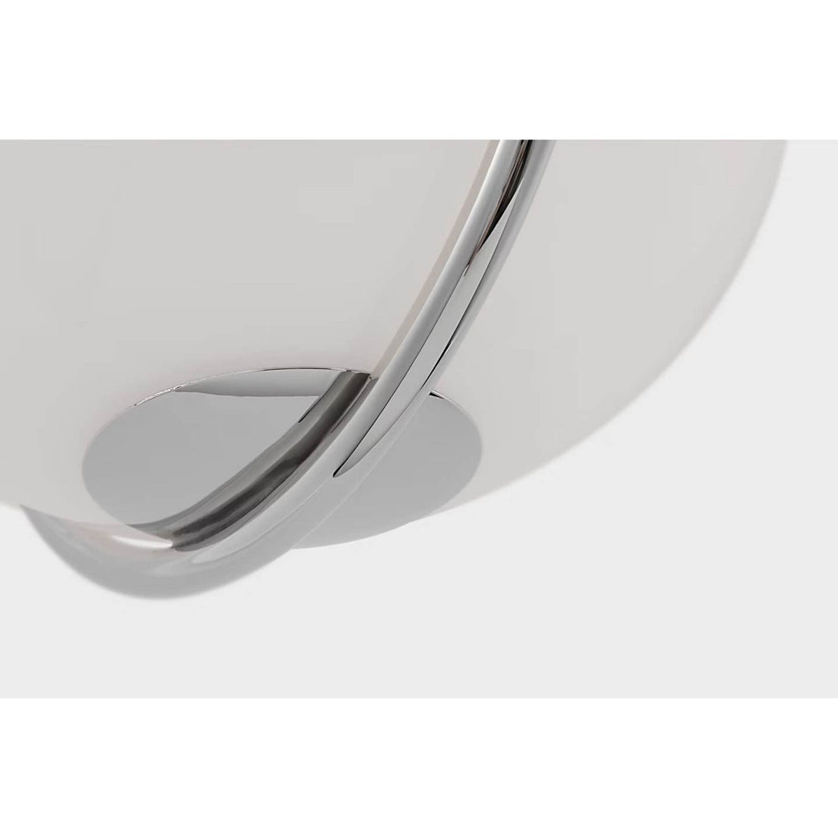 Windsor Smith Jodo 9" Pendant in Polished Nickel with White Glass W8.75"