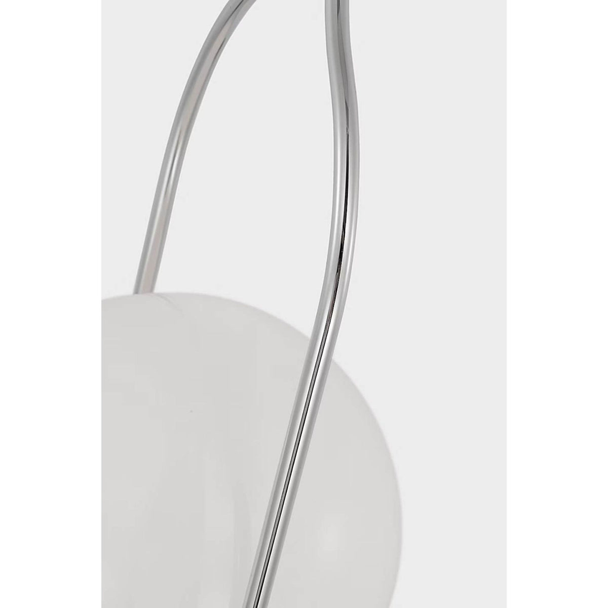 Windsor Smith Jodo 9" Pendant in Polished Nickel with White Glass W8.75"