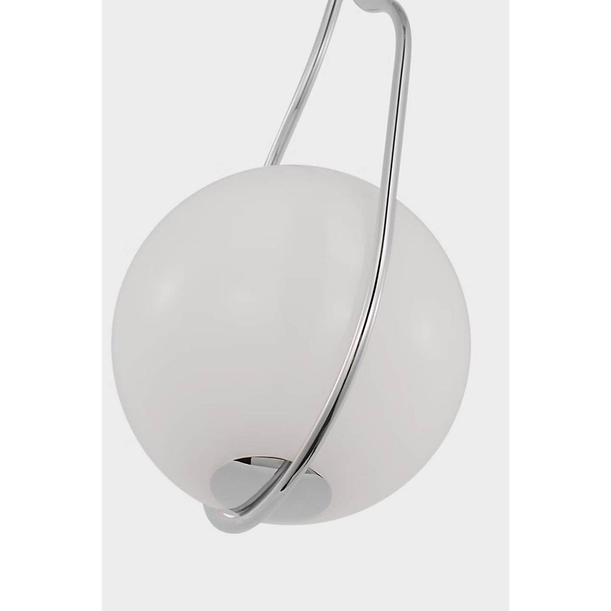 Windsor Smith Jodo 9" Pendant in Polished Nickel with White Glass W8.75"