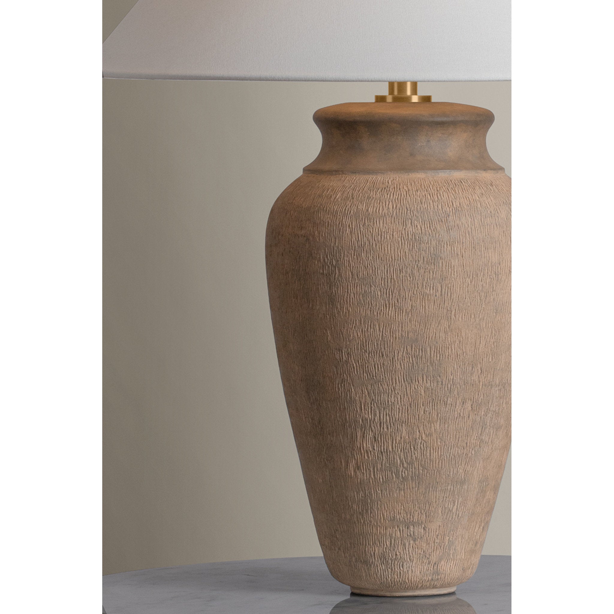 Vessel 1-Light Table Lamp in Patina Brass by Lauren Liess 22W x 28.5H
