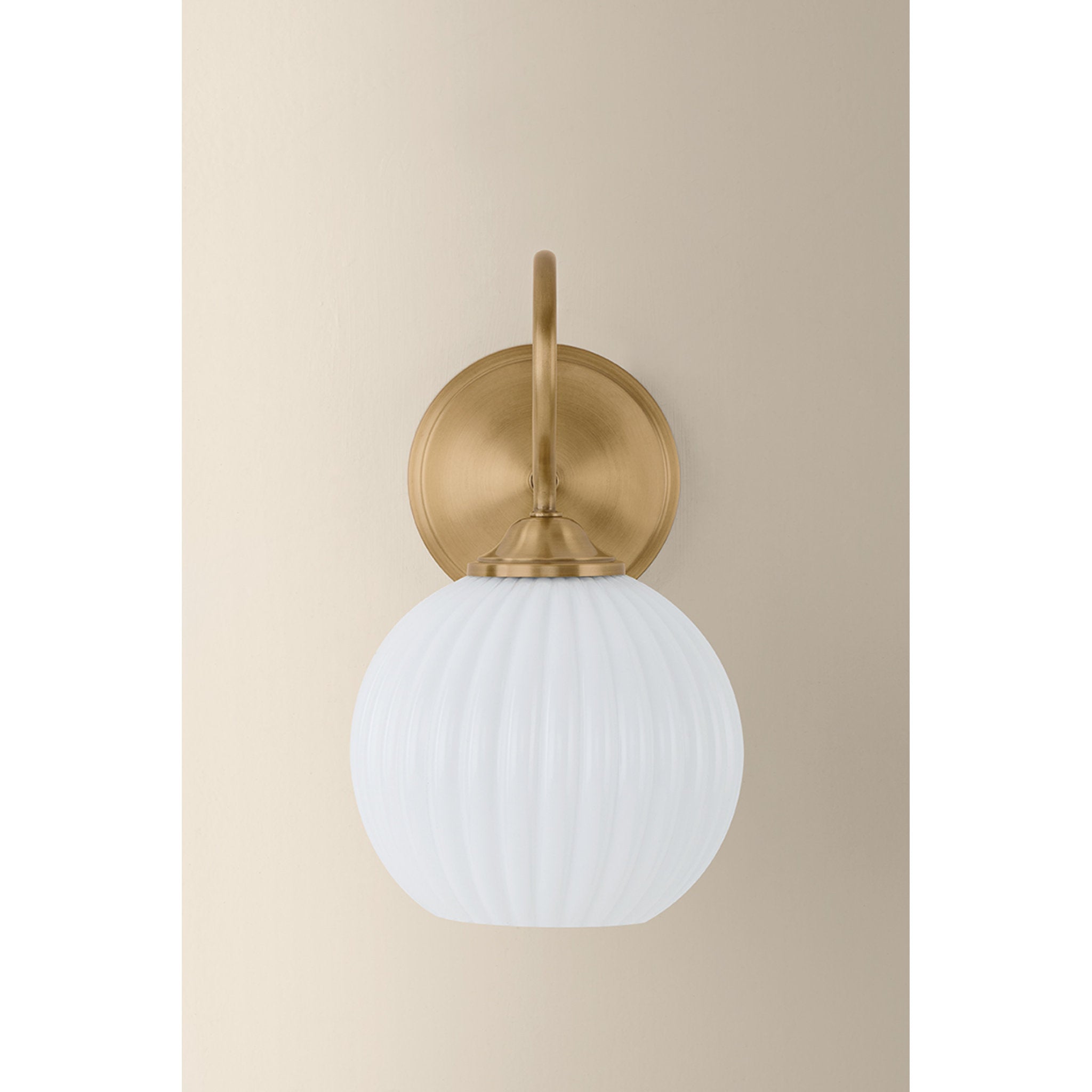 Vida 1-Light Wall Sconce in Patina Brass 7.75L x 6.5W x 11.25H