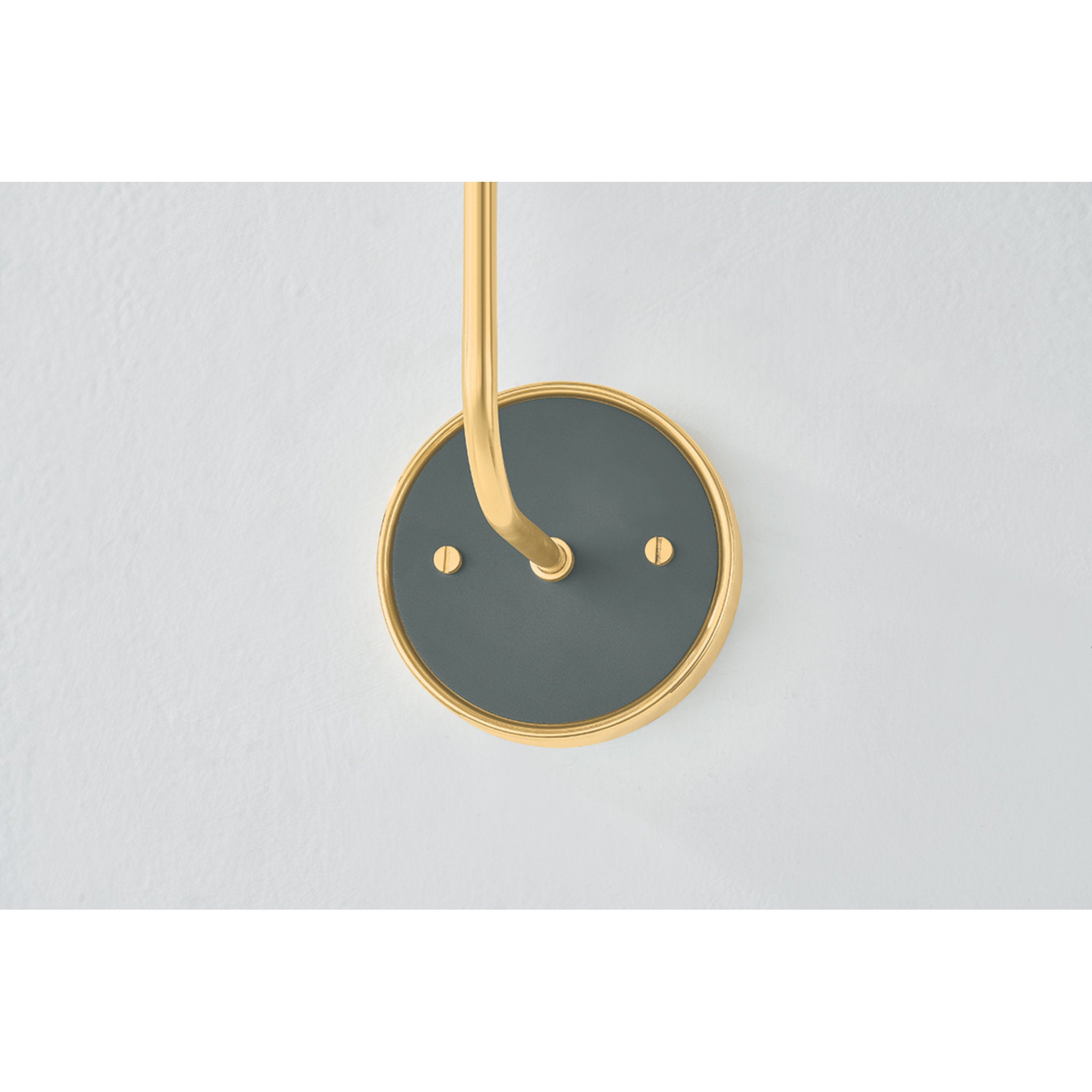 Wedgewood 1-Light Wall Sconce in Aged Brass by Mark D. Sikes 8W x 17H (Soft Studio Green)