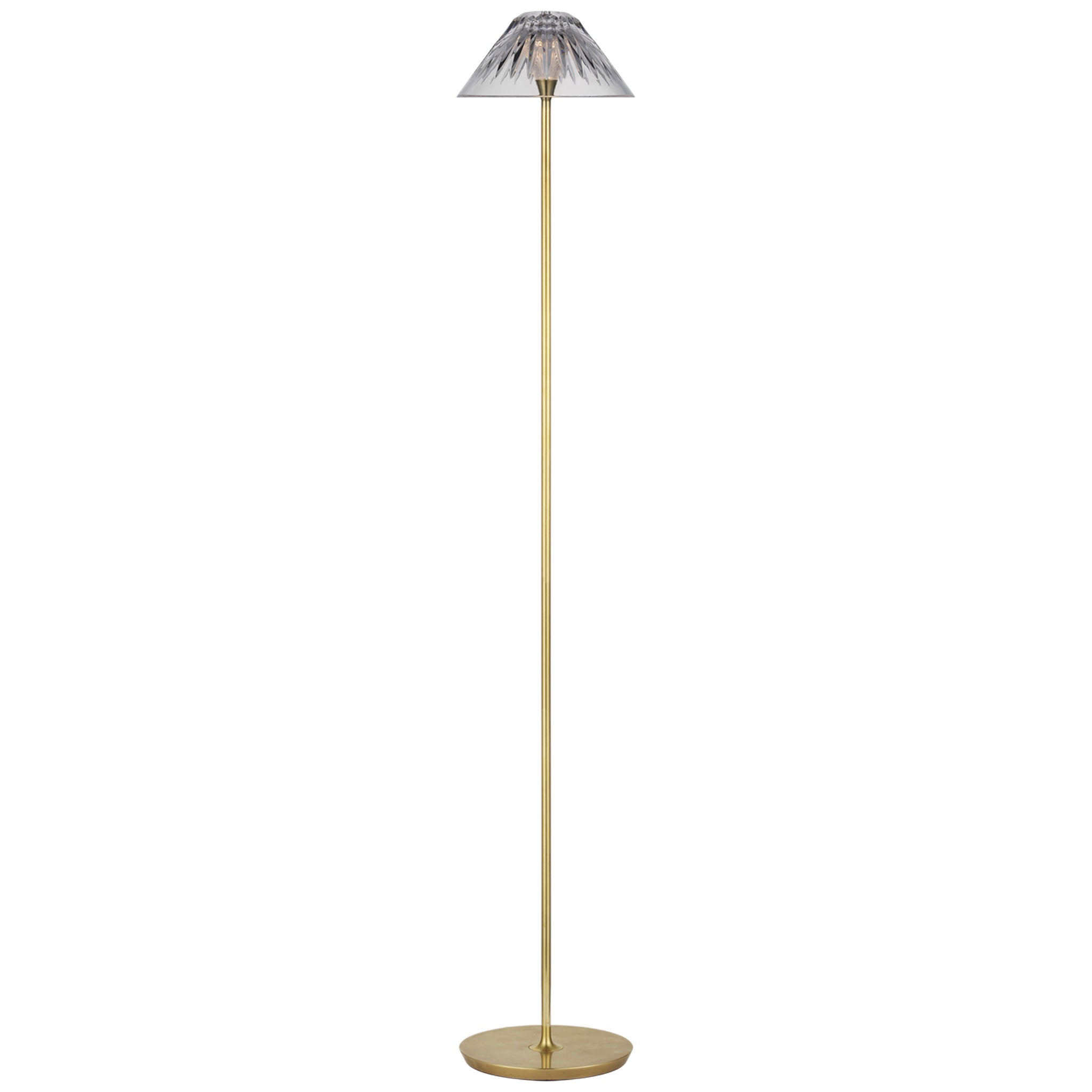 Waterford Blaze 55" Floor Lamp in Natural Brass with Clear Crystal W9.25" x H54.75"
