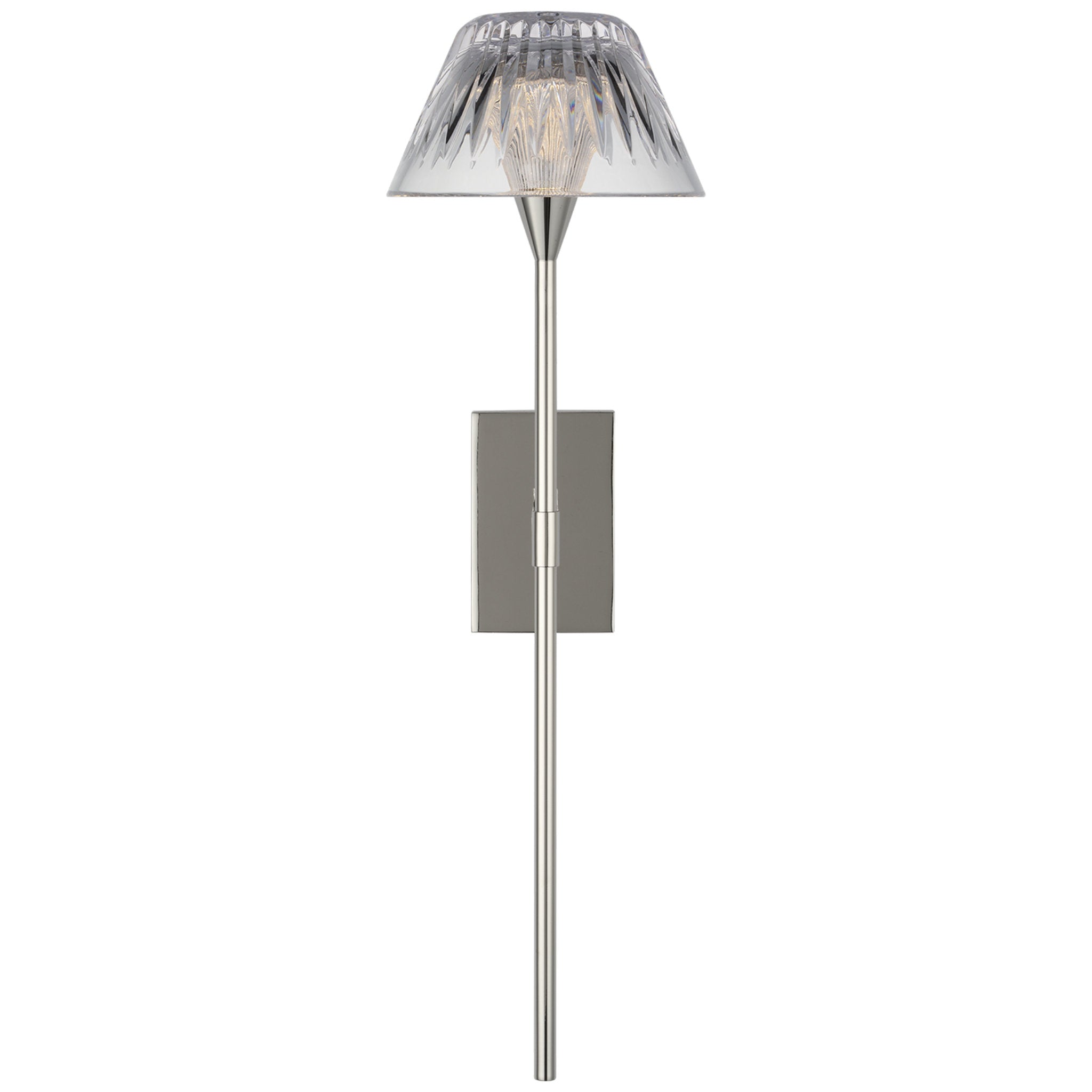 Waterford Blaze 19" Tail Sconce in Polished Nickel with Clear Crystal Wall Light W5.75" x H19"