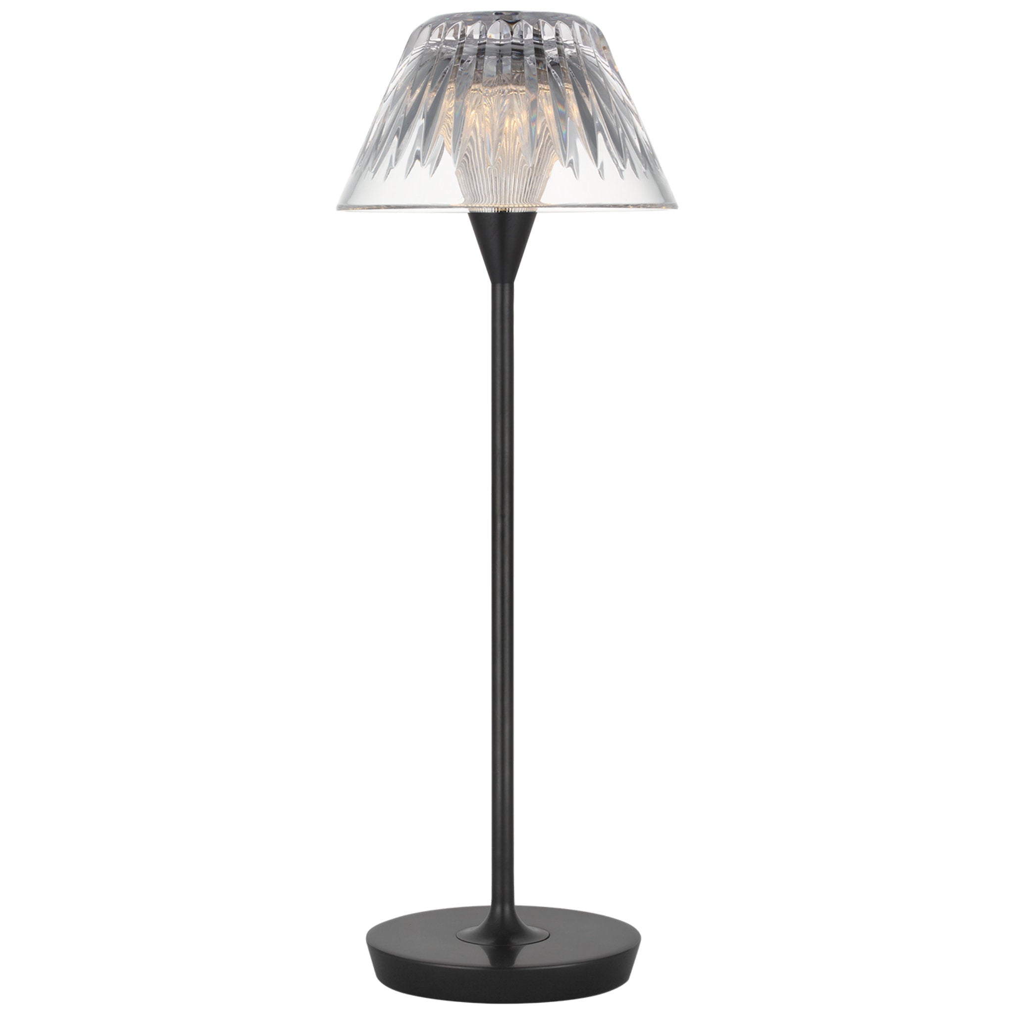 Waterford Blaze 16" Rechargeable Table Lamp in Bronze with Clear Crystal W5.75" x H16.25"