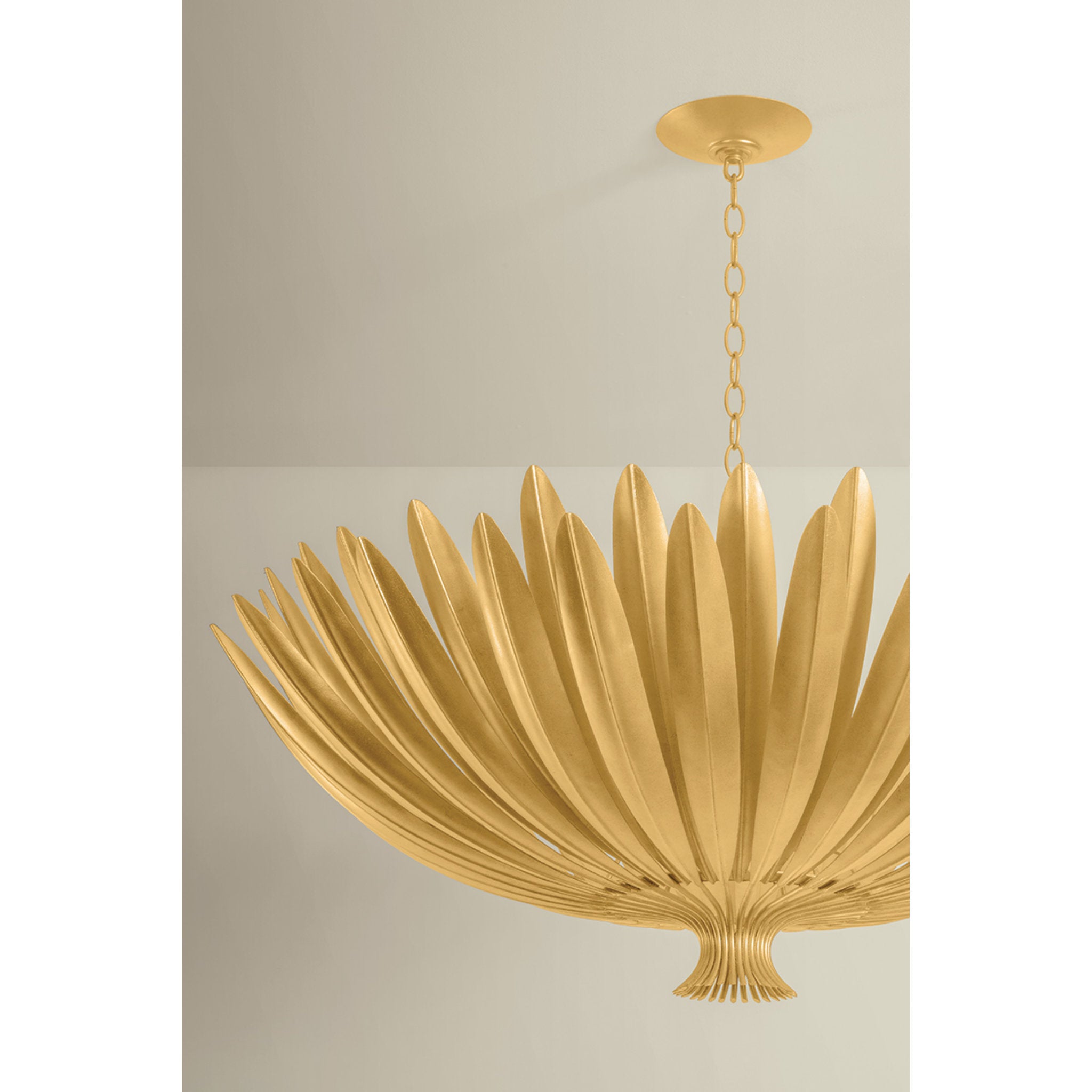 Whitfield 12-Light Chandelier in Vintage Gold Leaf 48W x 24H