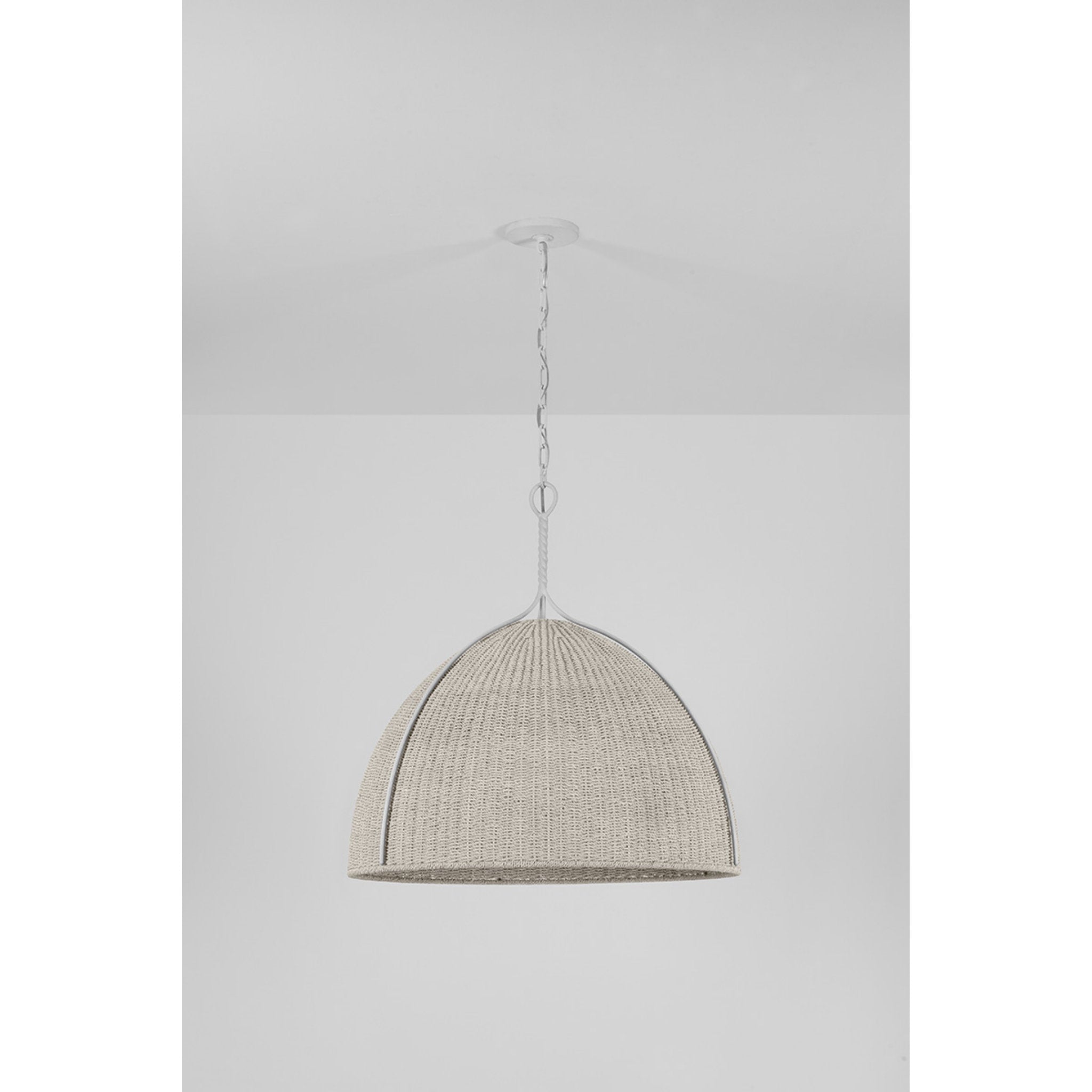 Woodlawn 1-Light Pendant in White Plaster 28.5W x 29.25H