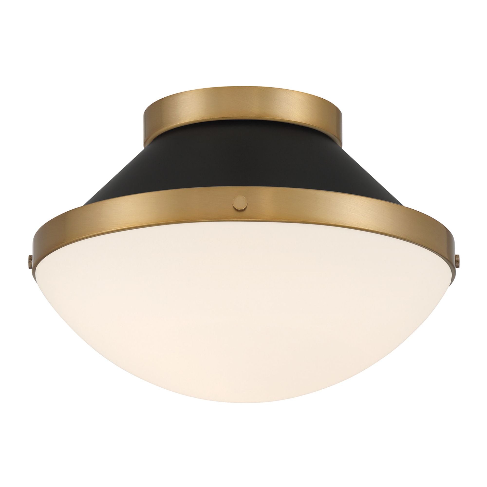 Xander 12.25'' Vibrant Gold + Matte Black Flush Mount Black 12.25"W x 8.25"H x 12.25"D